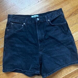 Agolde Washed black Denim Stella Jean Shorts - 30